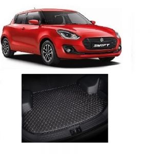 Trunk/Boot/Dicky PU Leatherette Mat for New Swift  - black